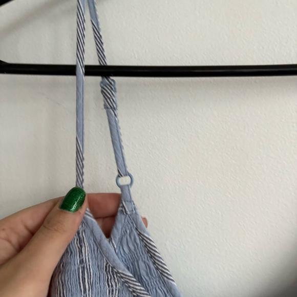 aerie At the Barre Unlined Blue & White Striped Midi Dress Sz XS - Picture 7 of 11